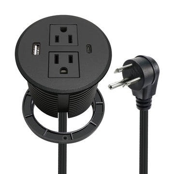 Desktop Power Grommet with USB C Fast Charge Desk Power Station (Total 30W)